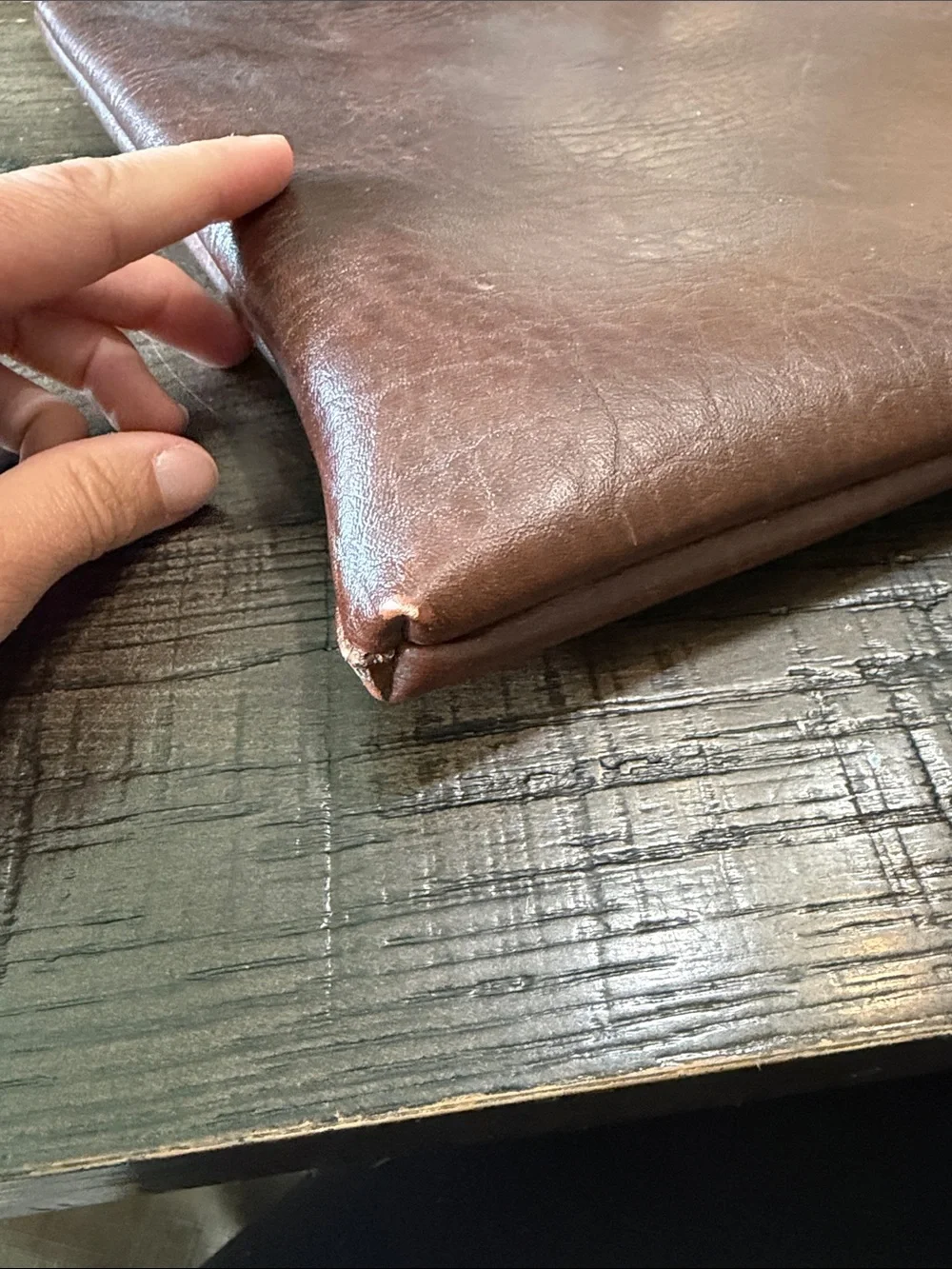 Classic Brown Leather Laptop Sleeve - Sleek Professional Carry